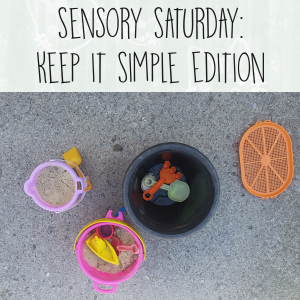 Sensory Saturday: Keep It Simple